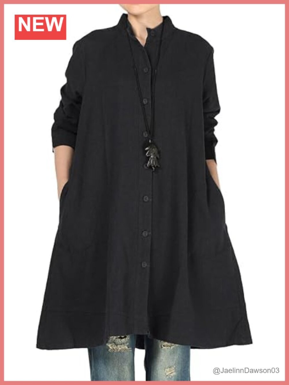 Cotton Linen Button Down Shirt Jacket with Pockets